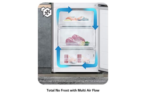 ⁦ثلاجه كومبي344لتر سلفر GW-B489FMGW⁩ - الصورة ⁦6⁩