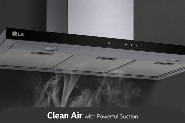 ⁦شفاط LG , عرض 90 سم , مع التحكم باللمس ,  موديل HC7Z3625S⁩ - الصورة ⁦6⁩