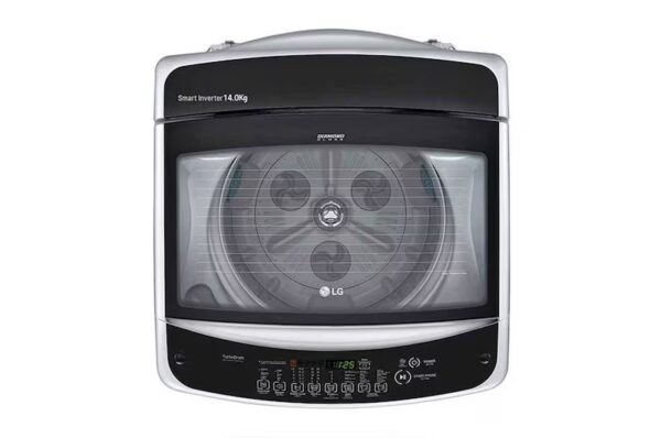 ⁦LG غسالة 14 كيلو , تحميل علوي ,لون فضي ,  موديل T1466NEHGU⁩ - الصورة ⁦5⁩