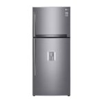 LGثلاجة ,سعة 509 لتر , فريزر علوي، تبريد باب،لون فضي , GN-F722HLHL