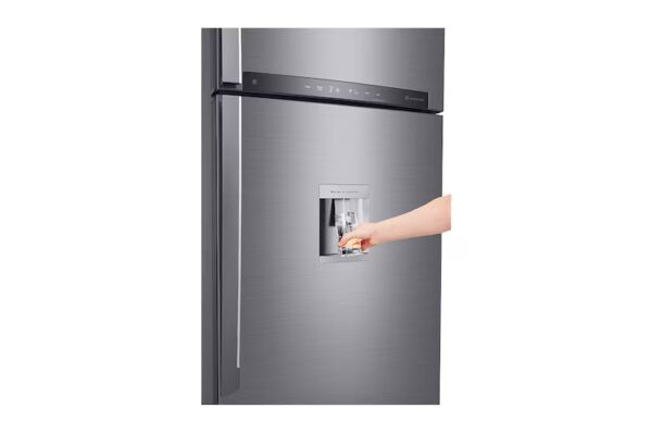 ⁦LGثلاجة ,سعة 509 لتر , فريزر علوي، تبريد باب،لون فضي , GN-F722HLHL⁩ - الصورة ⁦5⁩