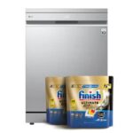 LG غسالة أطباق ™QuadWash بـ 14فرد - لون فضي ,  موديل DFC287HVS