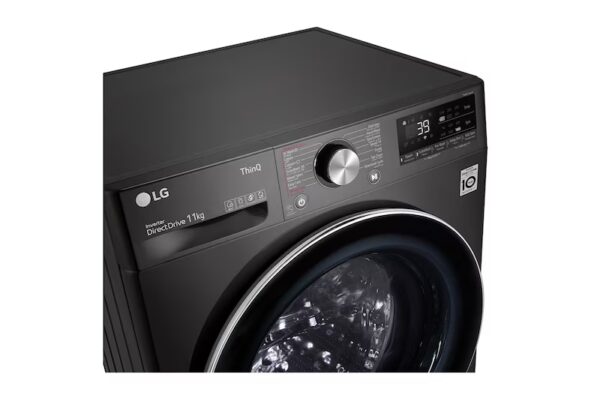 ⁦غسالة LG  فيفاتشى 11 كيلو ,لون أسود,  موديل F4Y9EWG2ZV⁩ - الصورة ⁦4⁩