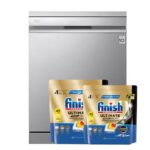 LG غسالة أطباق ™QuadWash بـ 14فرد - لون فضي ,  موديل DFB325HS