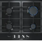 بوش مسطح غاز بلت ان 4 شعلة 60سم أسود موديل-PCP6A6B90