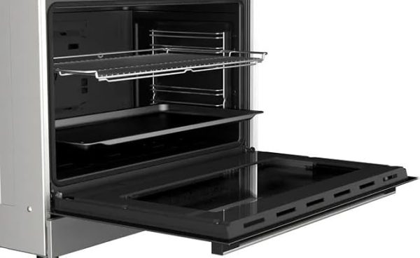 ⁦بوتاجاز بوش غاز ، 90 × 60 سم، 5 شعلات، فرن سعة 125 لتر،لون فضي - HGV1F0U50S⁩ - الصورة ⁦4⁩