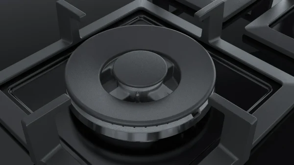 ⁦بوش مسطح غاز بلت إن 5 شعلة 75 سم لون أسود زجاج-PPQ7A6B20⁩ - الصورة ⁦3⁩