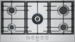 بوش مسطح غاز - 5 شعلة  – 90 سم، ستانلس ستيل - موديل - PCR9A5I90