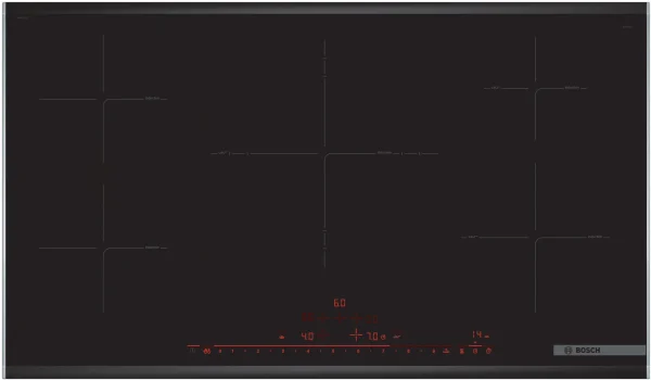 ⁦بوش بوتاجاز مسطح - Series 8، عرض 90 سم، تثبيت على السطح مع إطار – موديل PIV975DC1E⁩ - الصورة ⁦4⁩