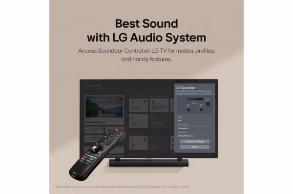 ⁦شاشة LG QNED AI QNED80, مقاس 65 بوصة ,واجهة webOS24 موديل 65QNED80T6B⁩ - الصورة ⁦5⁩