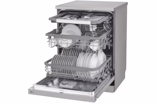 ⁦LG غسالة أطباق ™QuadWash بـ 14فرد – لون فضي , موديل DFC435FP⁩ - الصورة ⁦3⁩